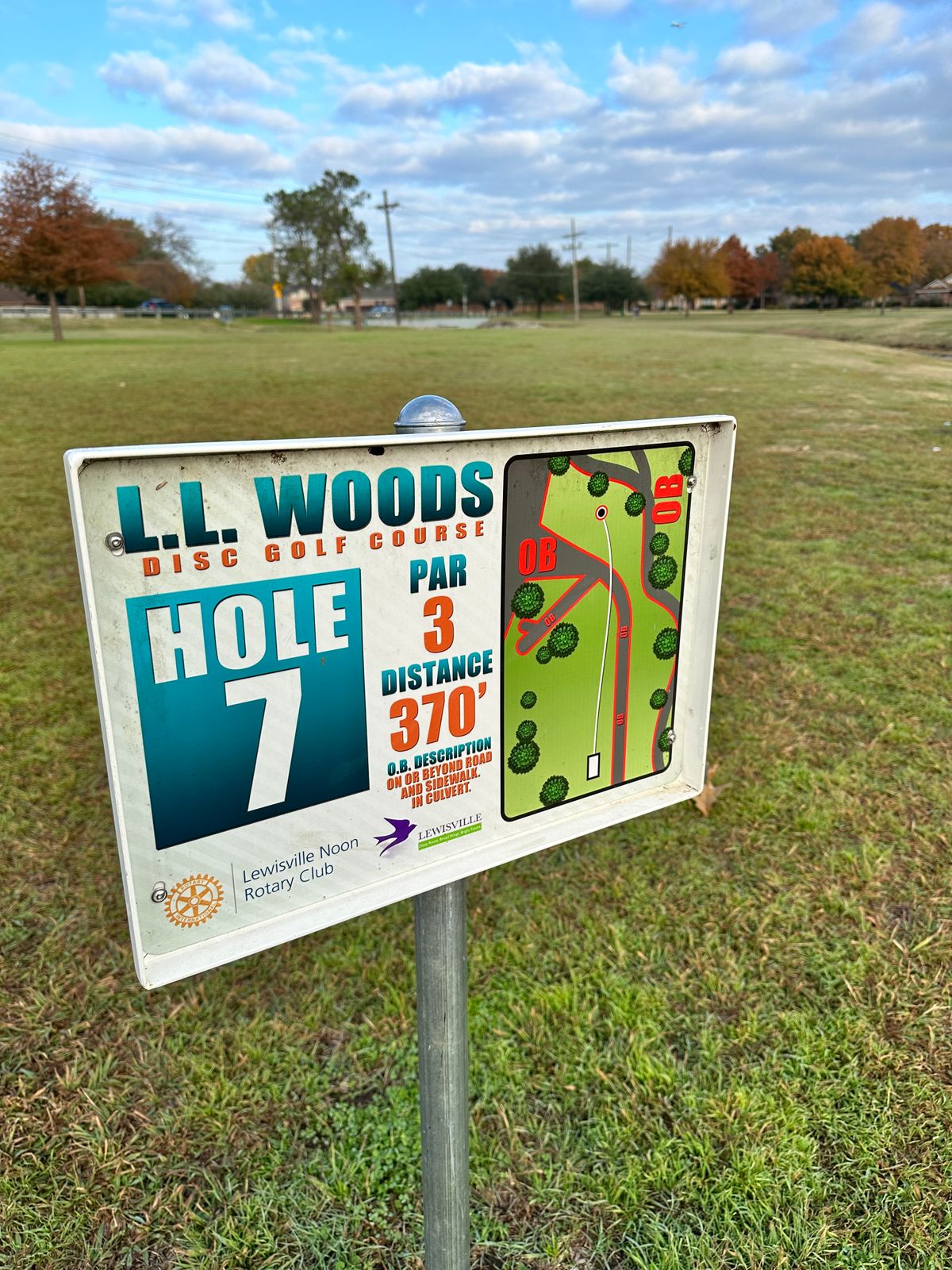Hole 7 Tee Sign