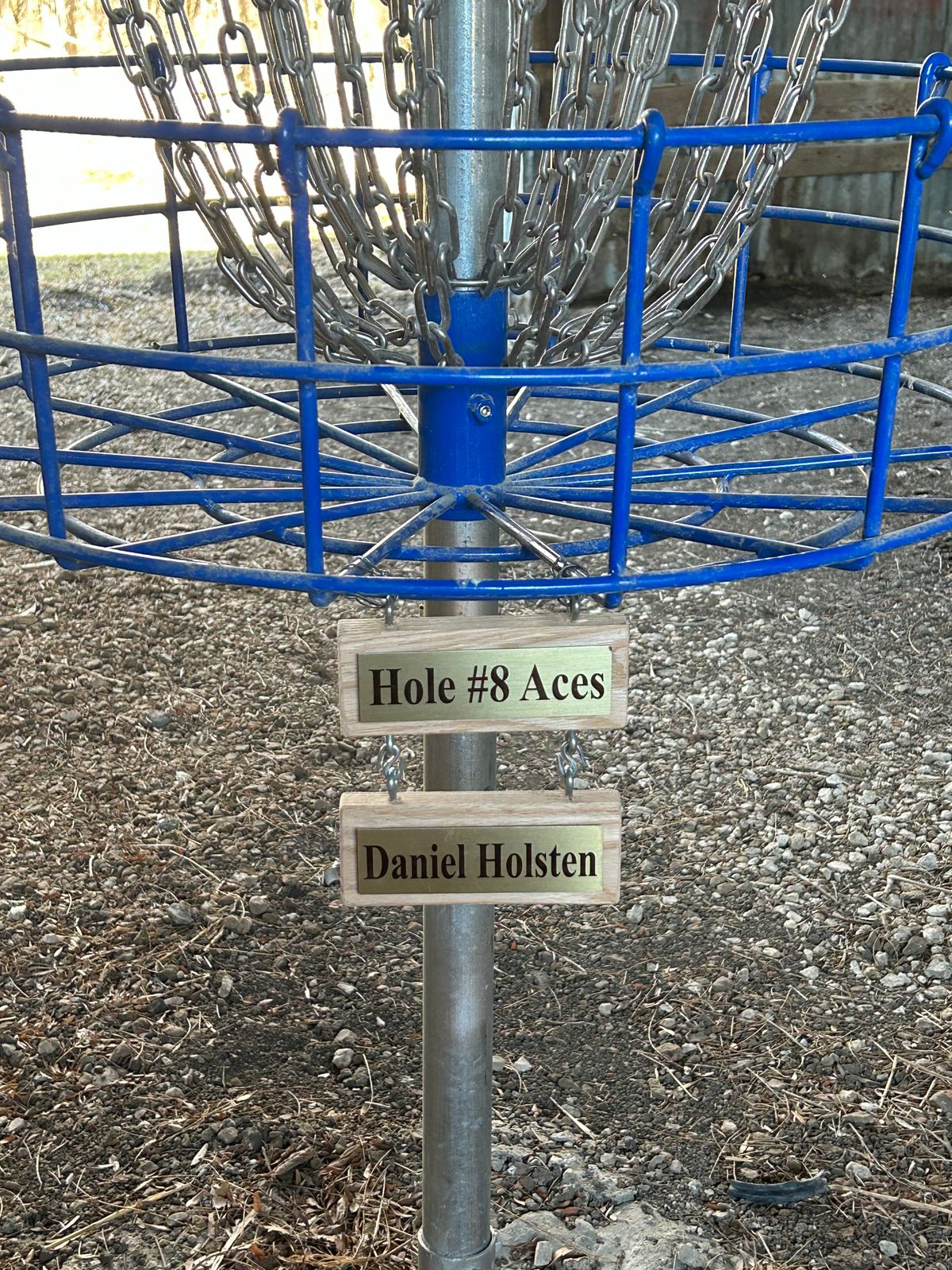 330' Hole #8 A Basket Ace plaque Daniel Holsten