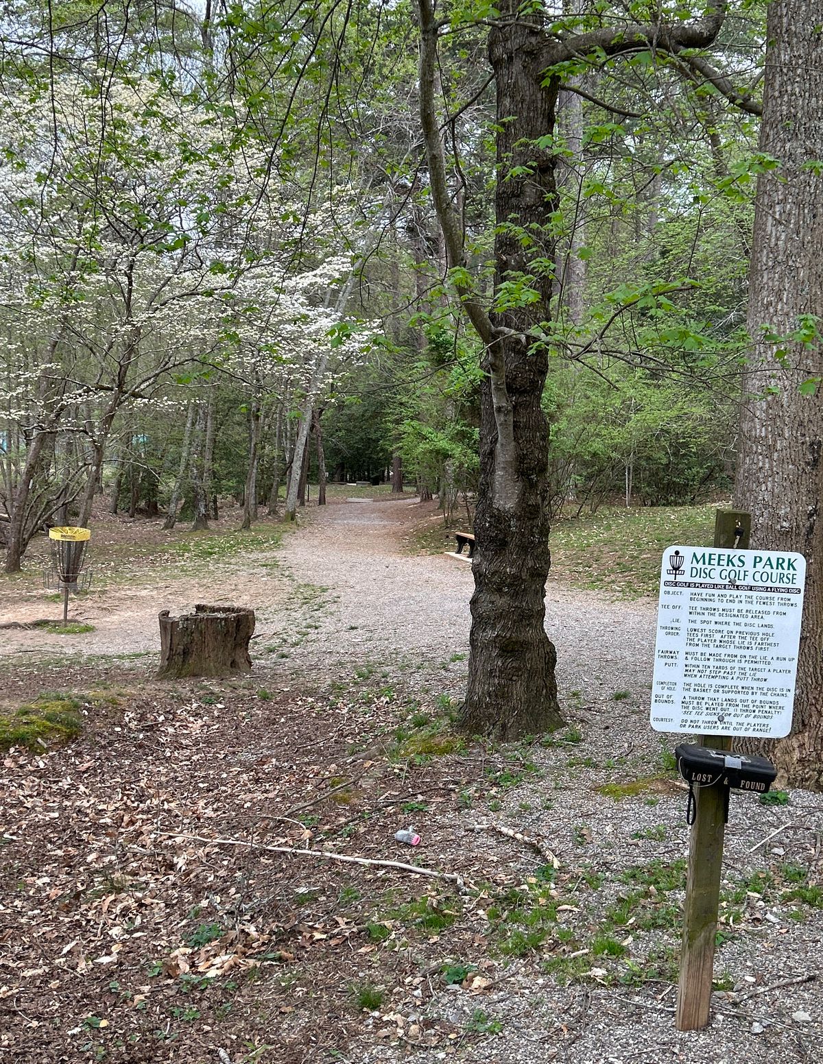 Hole 1 from the parking lot.