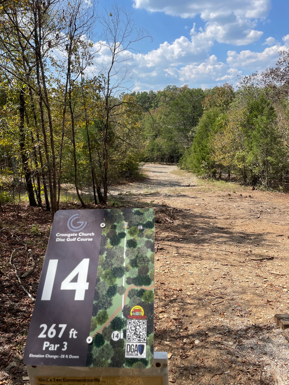 Hole 14. Straight and slightly to the left.