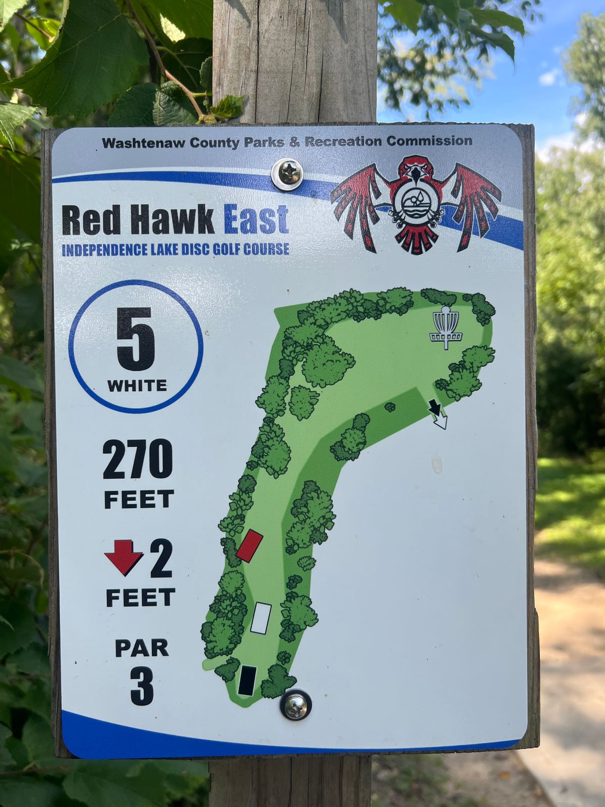 Hole 5 (White) - Hole Sign