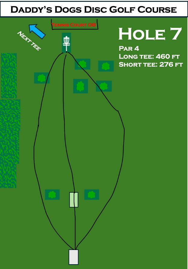 *short tee is played as a par 3.