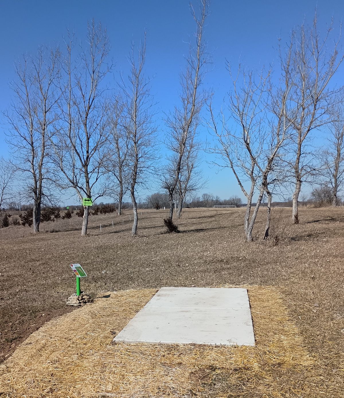 Tee 9 red (short) looking north