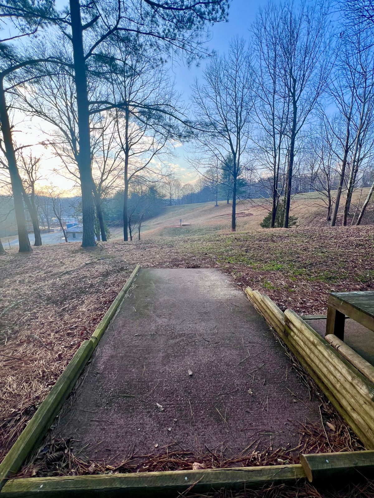 Hole 9 Gold Tee Pad/Fairway.