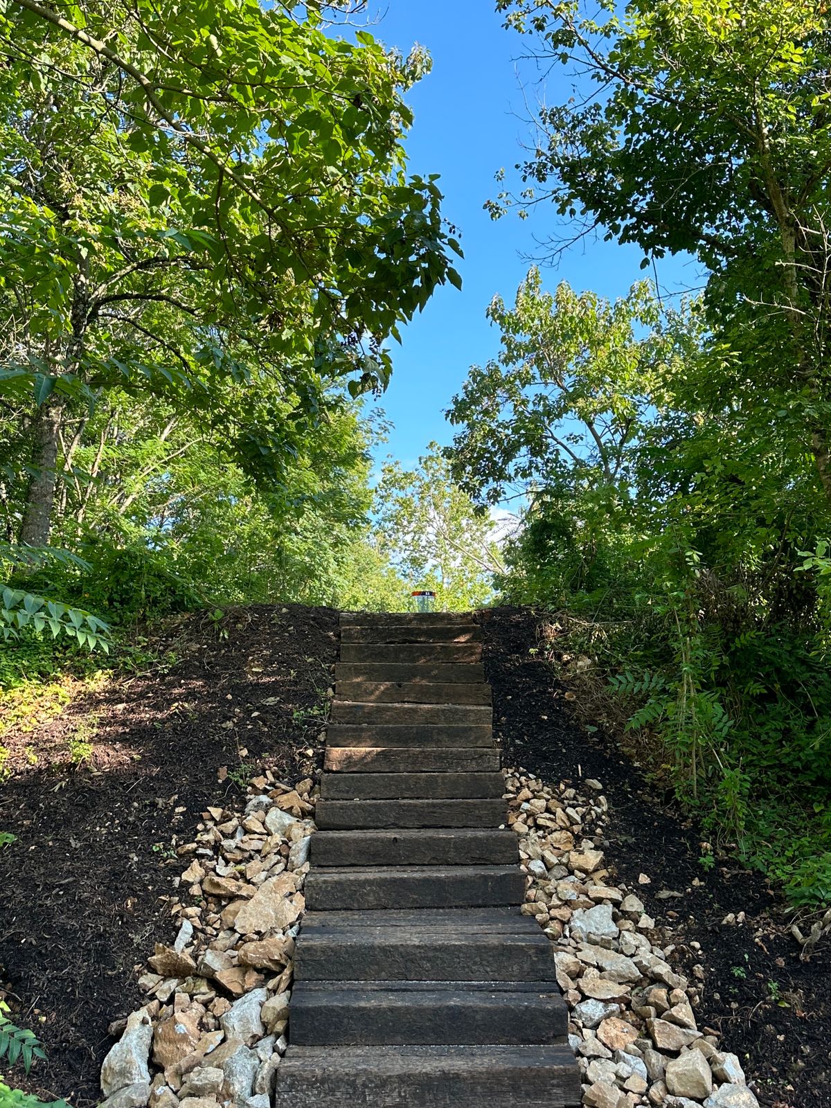 Staircase behind hole 11