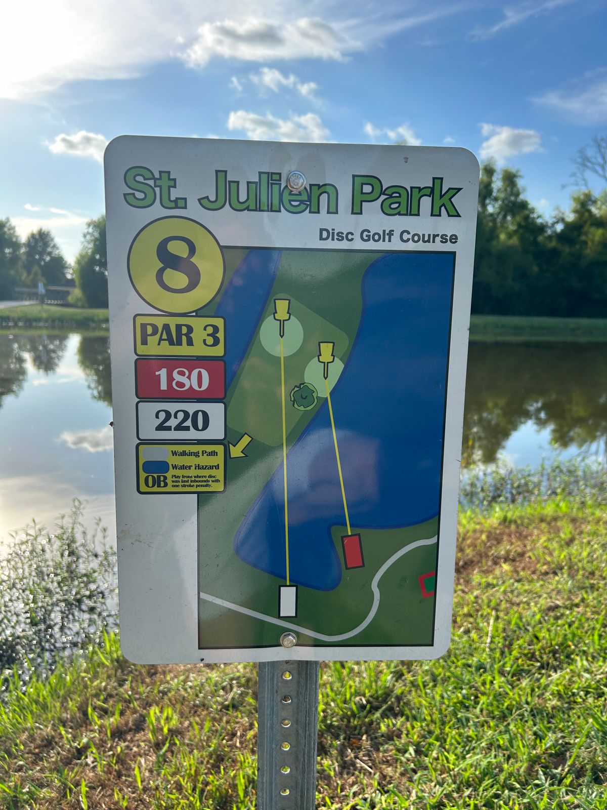 Hole 8 Tee Sign