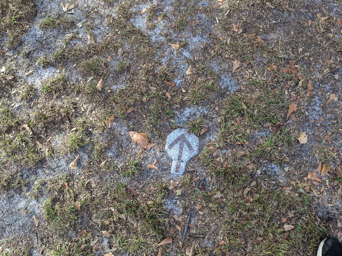 Marker to next tee next to baskets