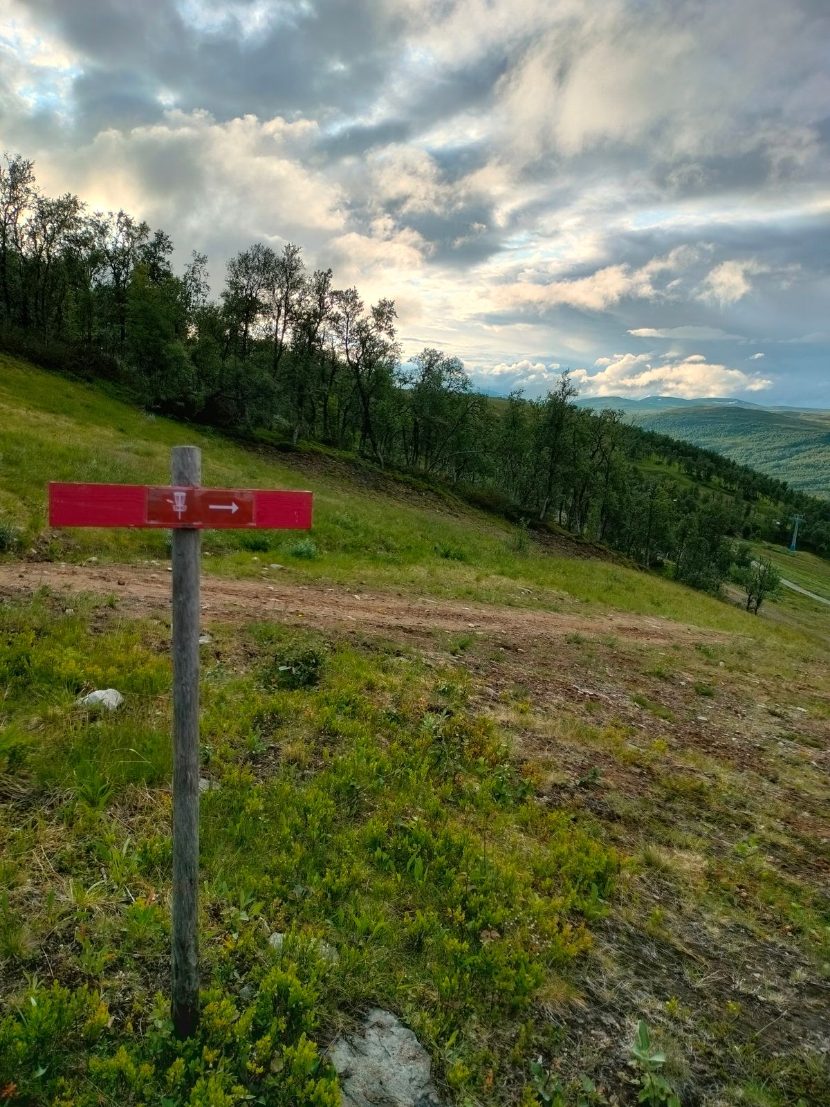 Pil till nästa hål (hål 6)