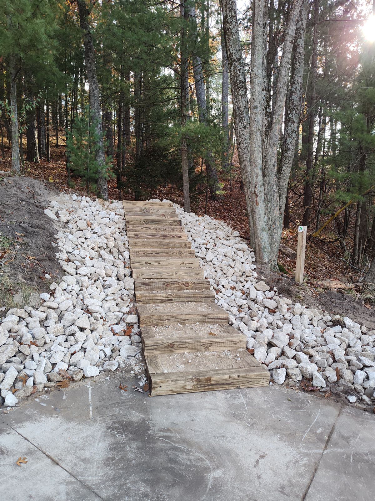Walkway to 7 teepad.