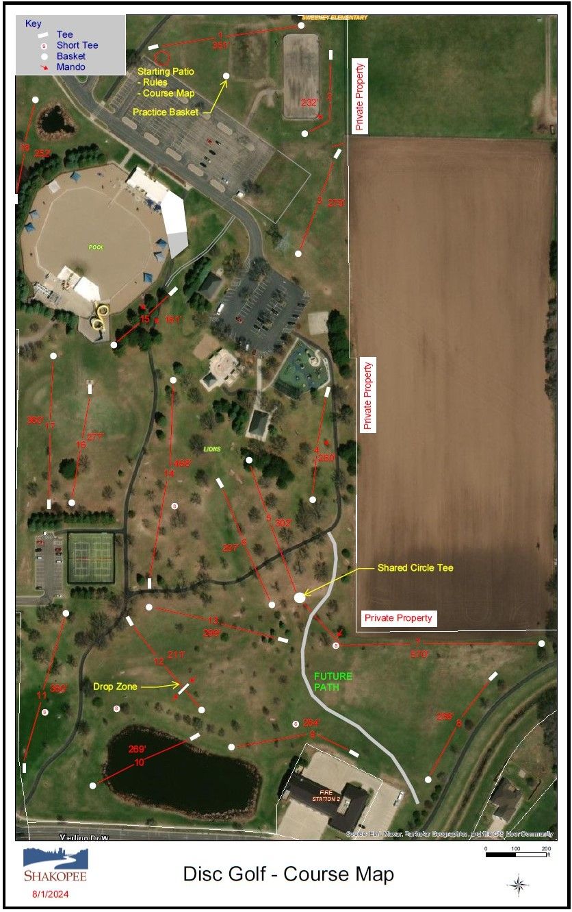 New course layout as being implanted summer 2024.