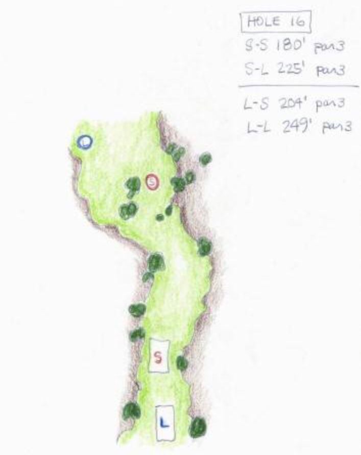 Hole 16 Tee Sign