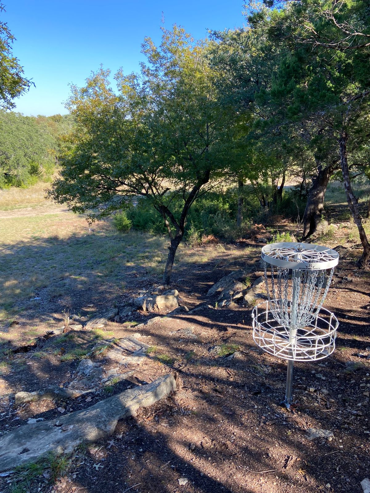 Looking down the hill from hole #8.