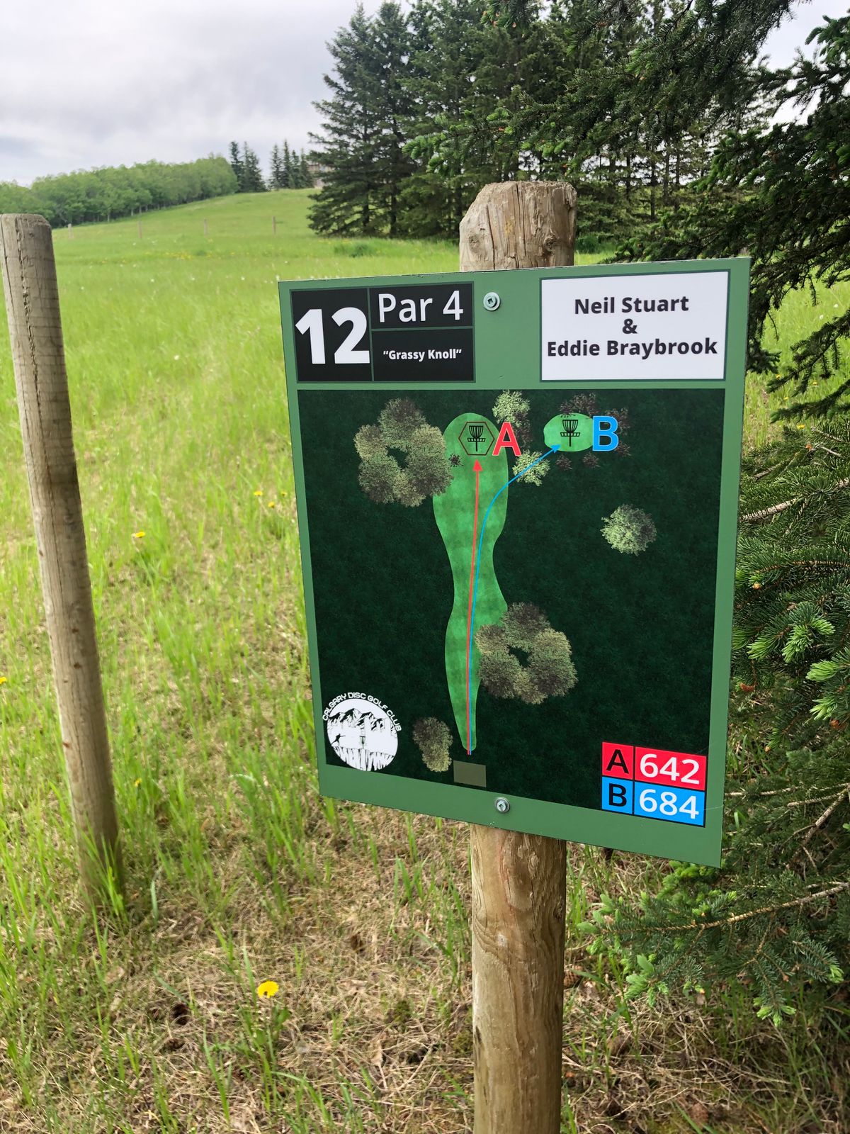 Tee sign hole 12