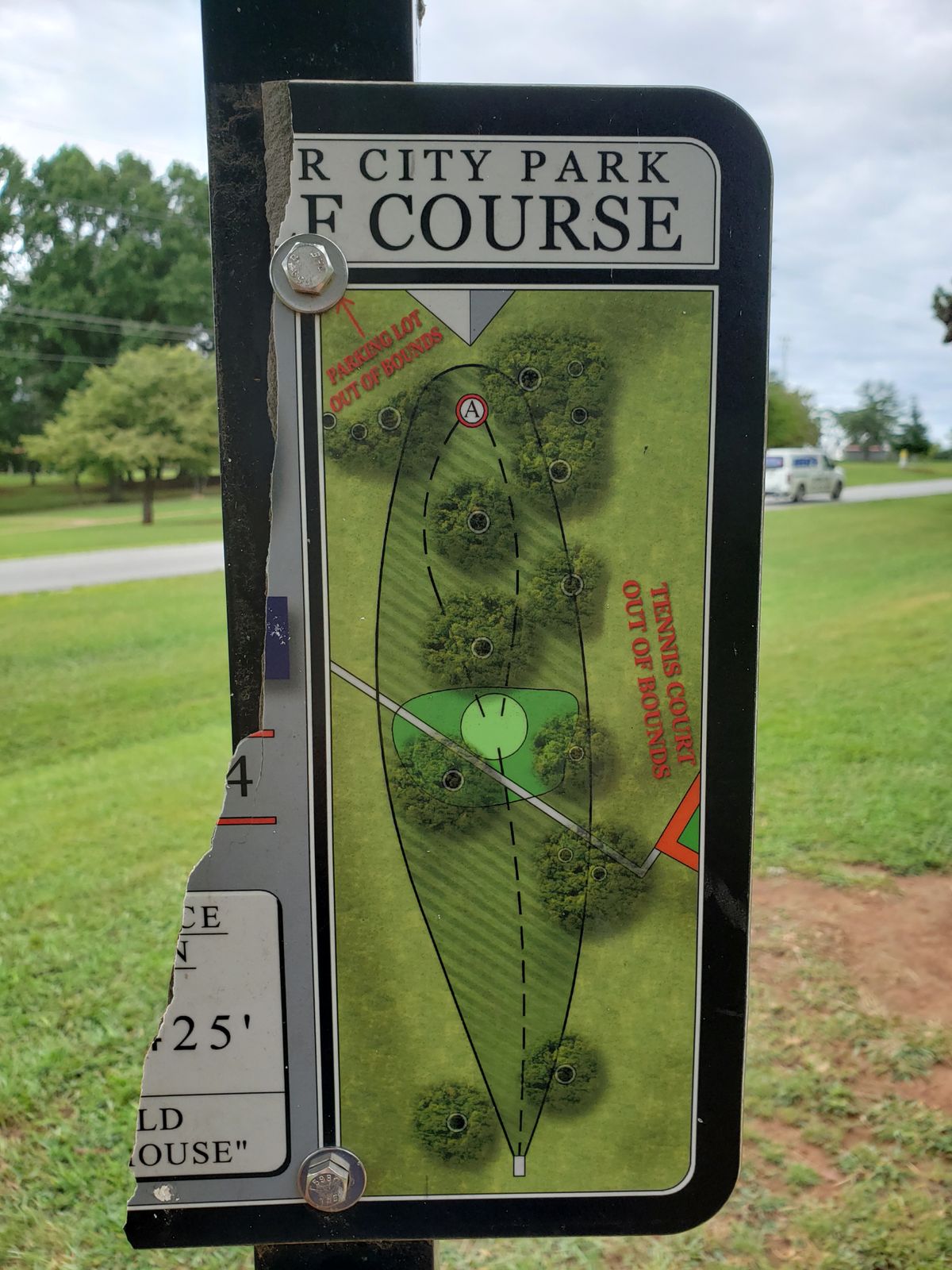 #12 Tee Sign broken