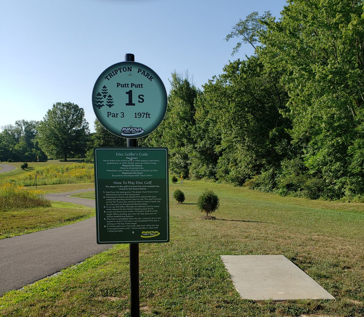 #1 Tee Box downhill shot view.