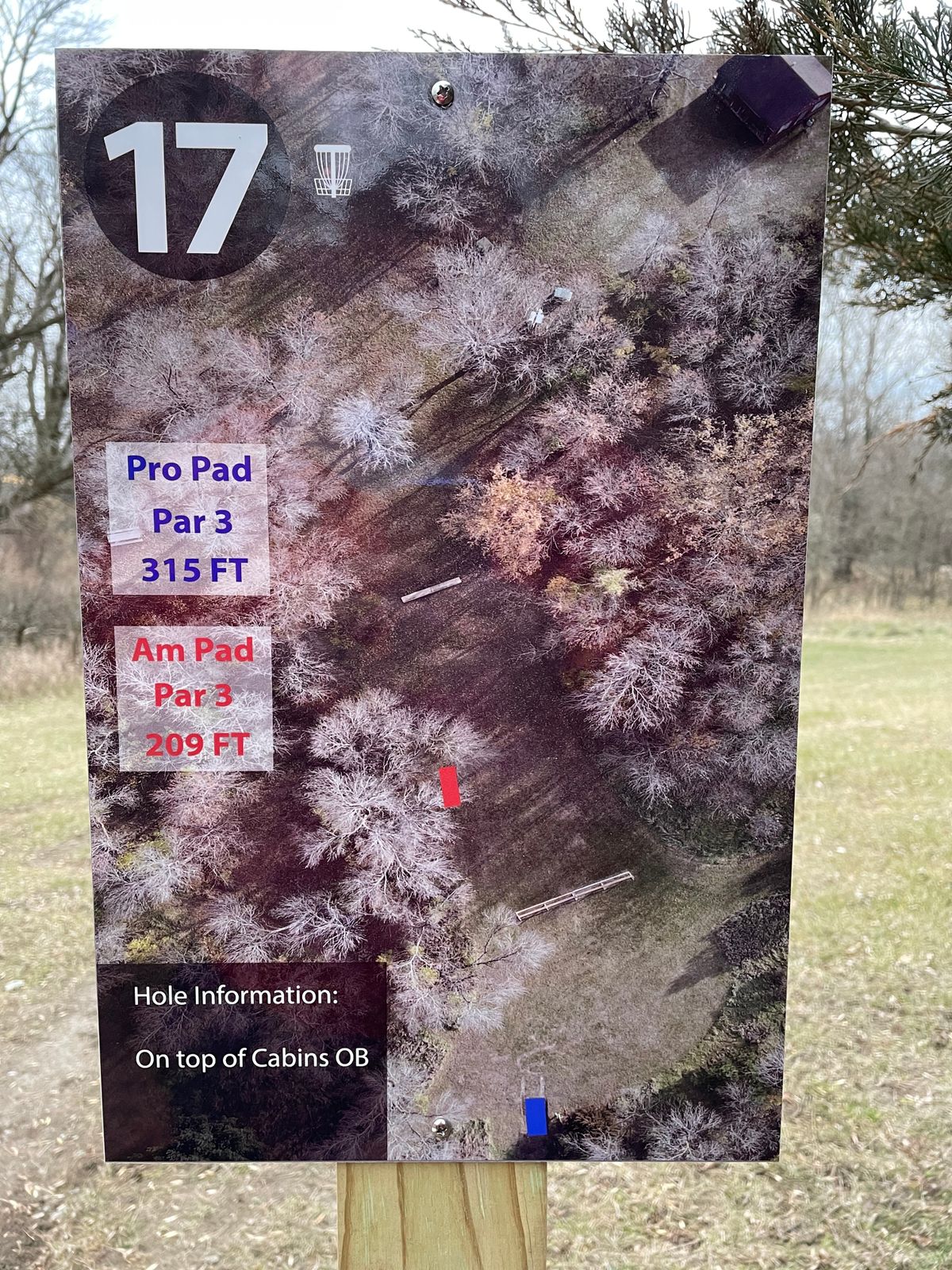 Hole 17 tee sign
