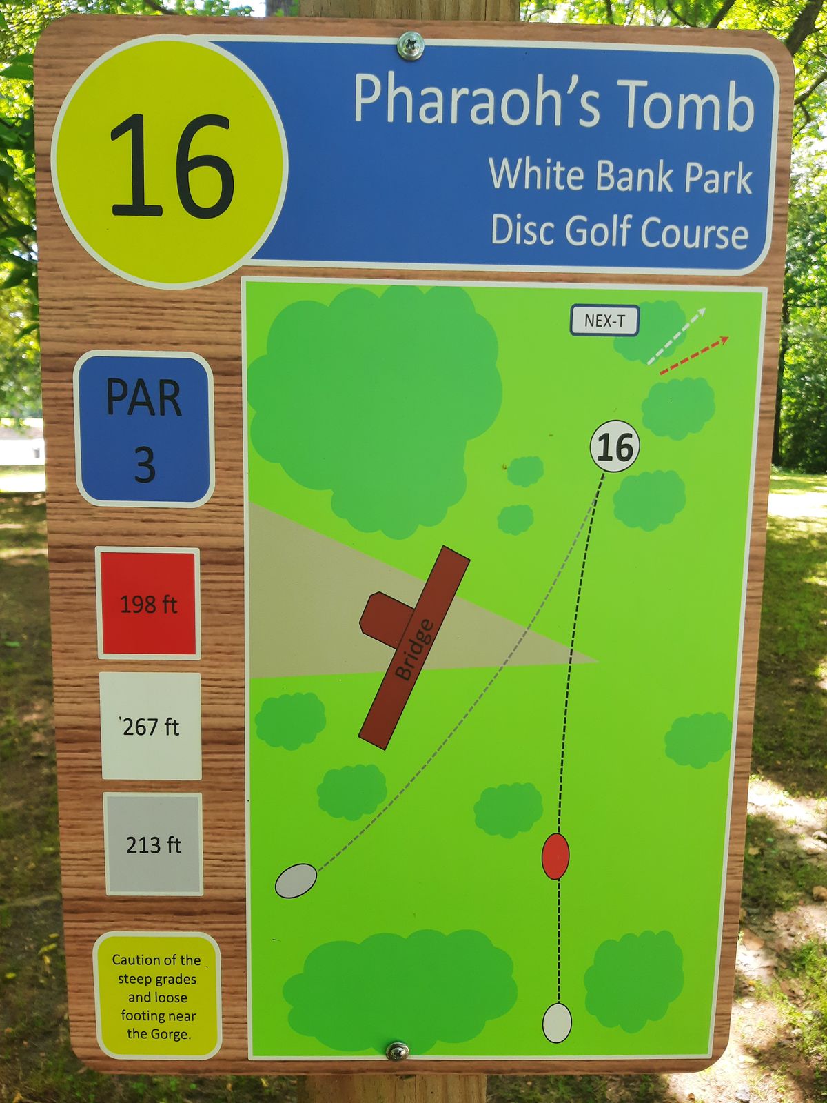 Hole 16 Tee Sign