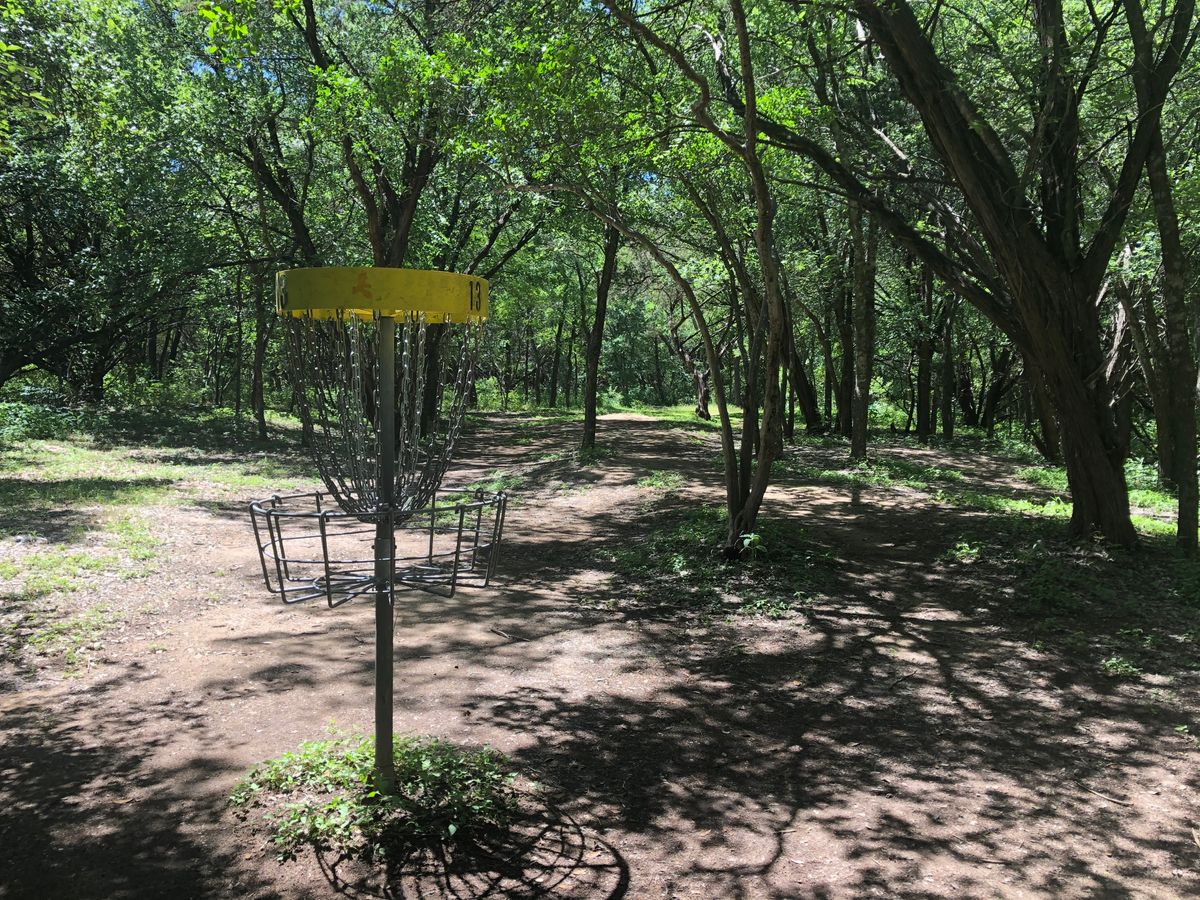 Back up hole 13’s fairway.