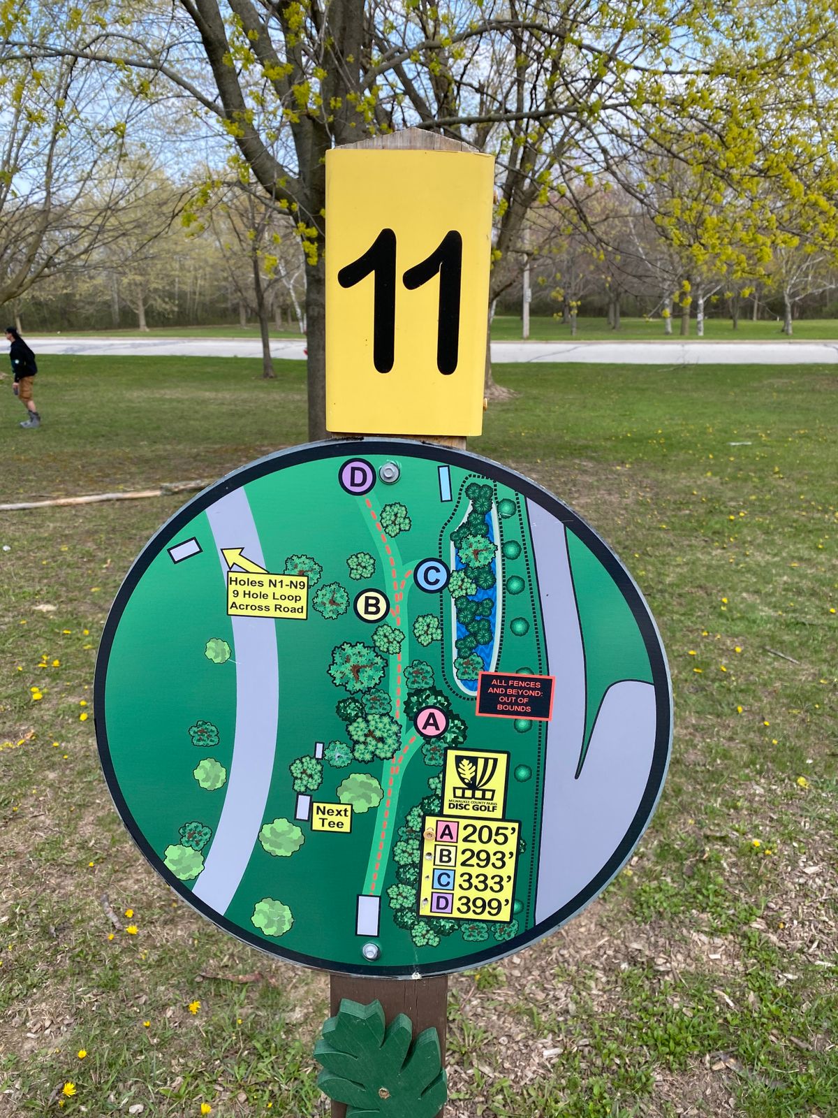 Hole 11 sign