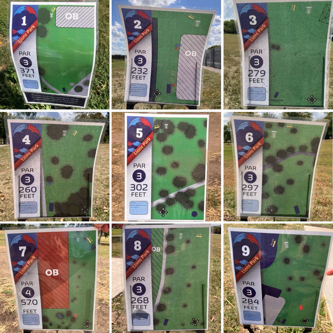 Temp Tee Signs for the 2024 Redesign (1-9)