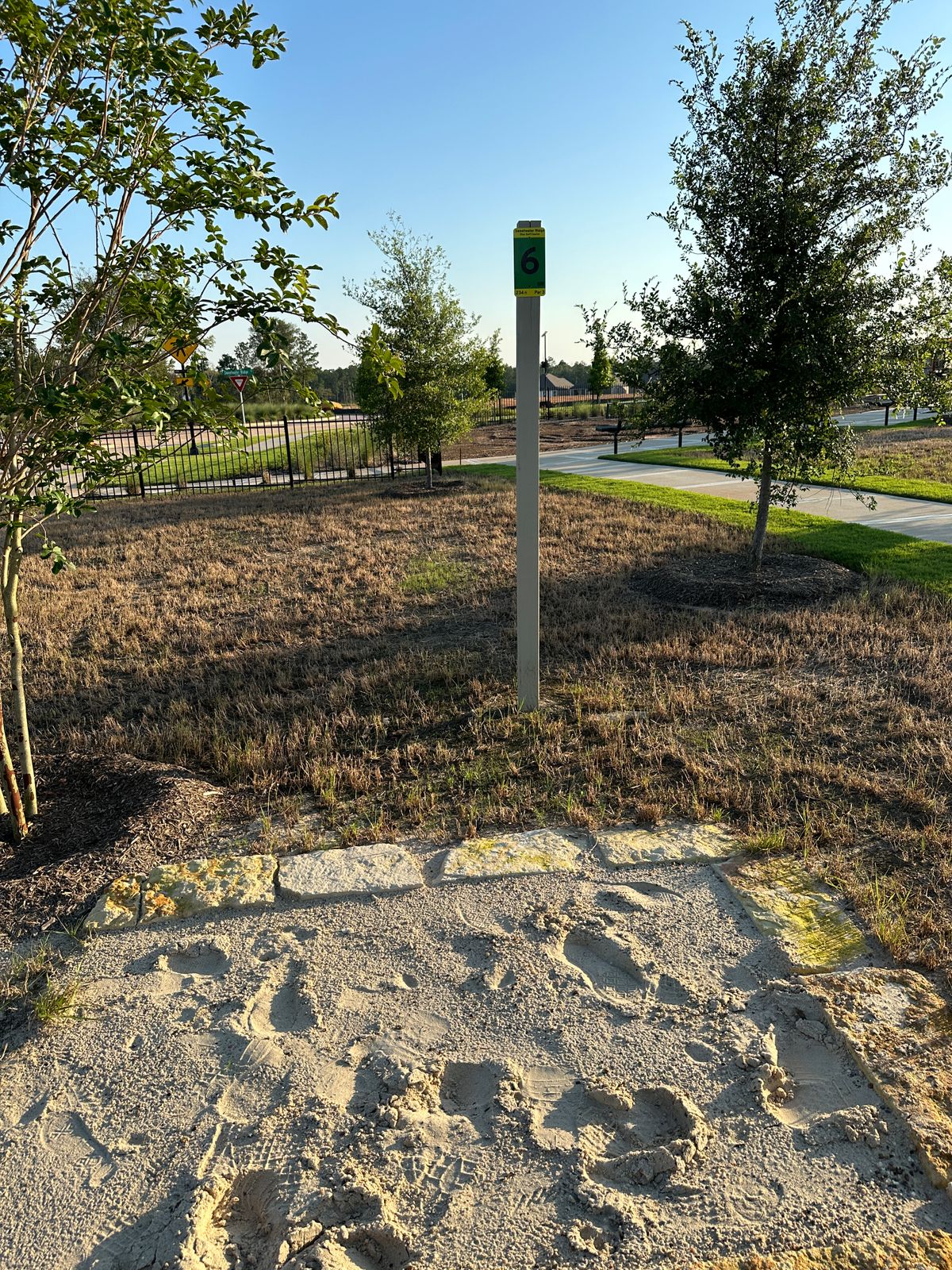 Hole 6 tee pad and tee sign