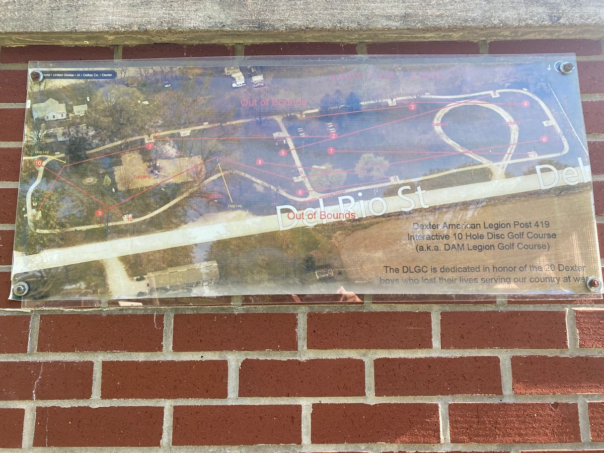Course map by hole 1