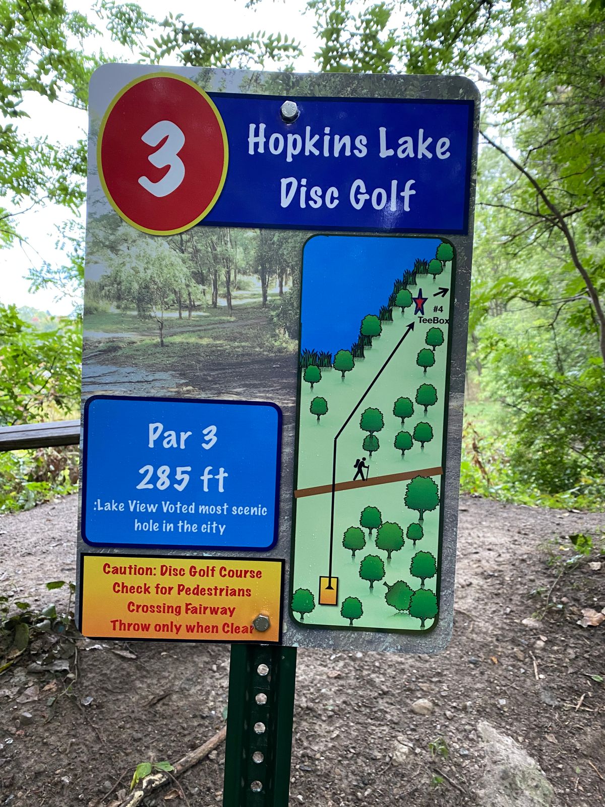 Hole 3 Tee Sign.