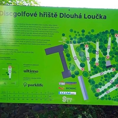 Infoboard with course map.