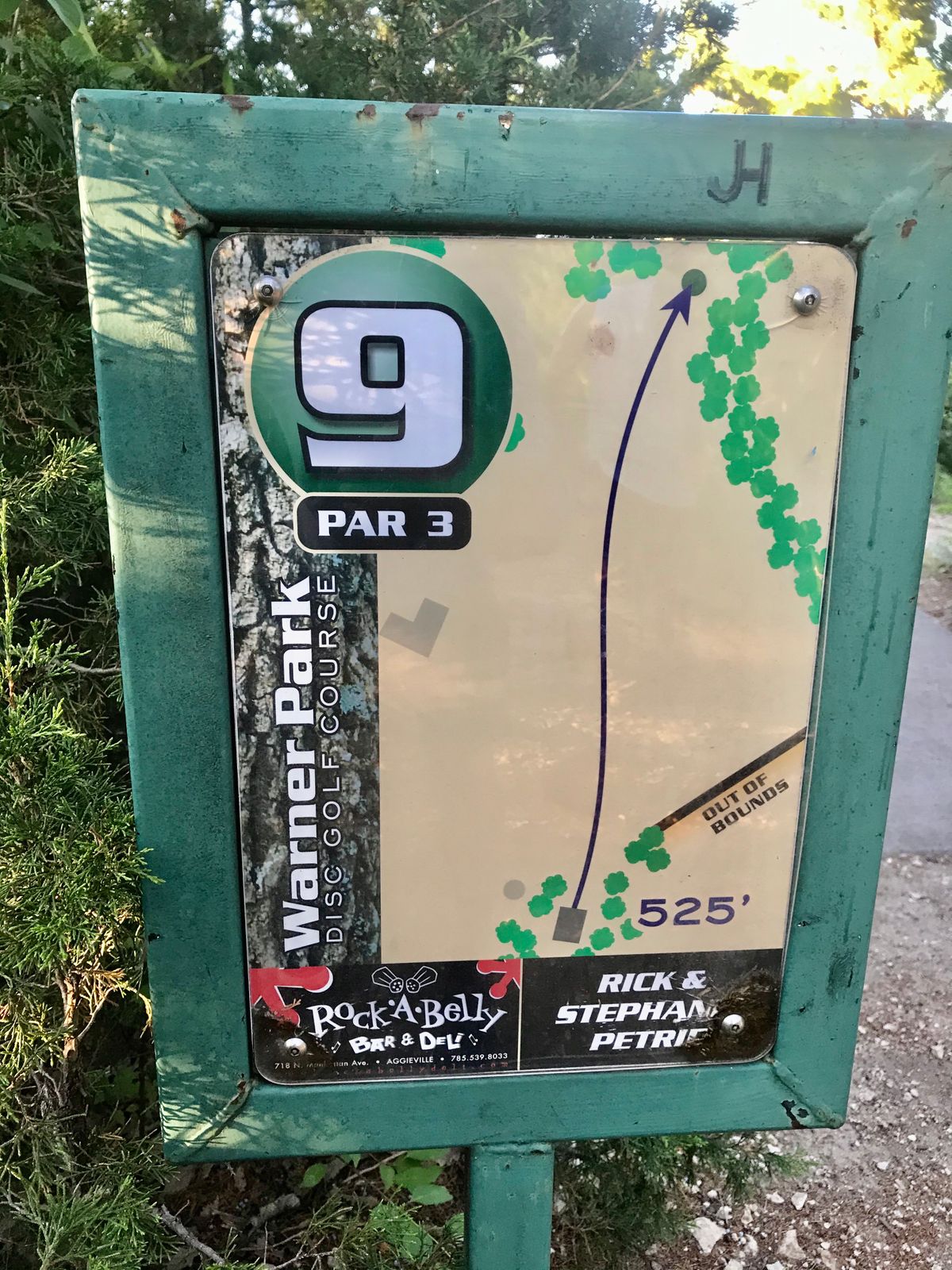 Hole 9 Tee Sign