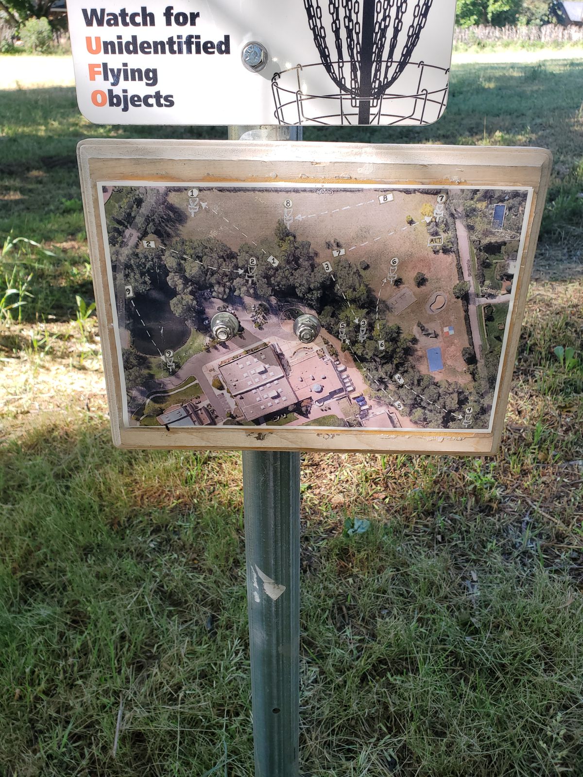 Signage by Hole 1 Tee