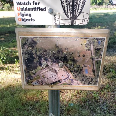 Signage by Hole 1 Tee