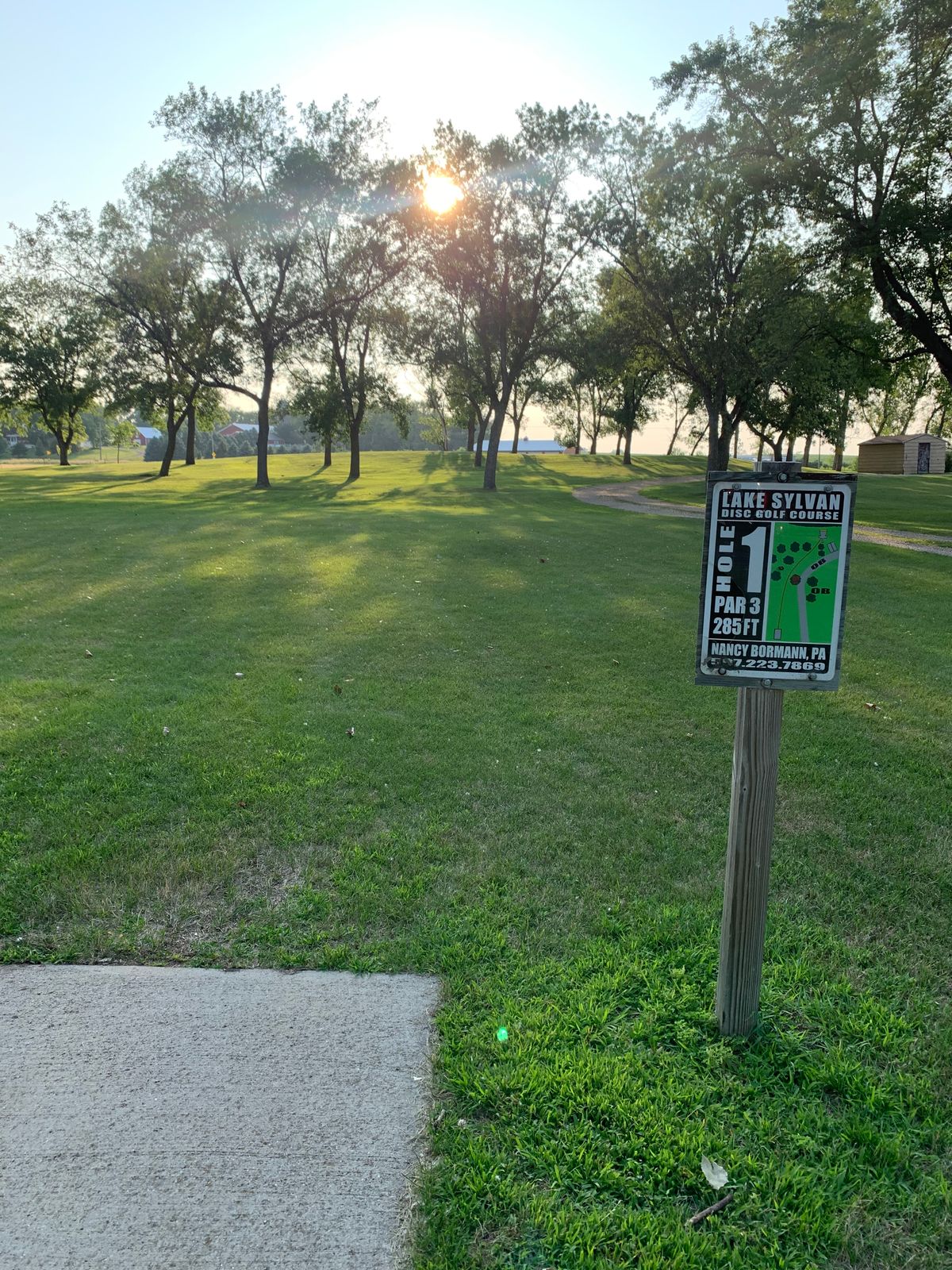 Hole 1 tee area