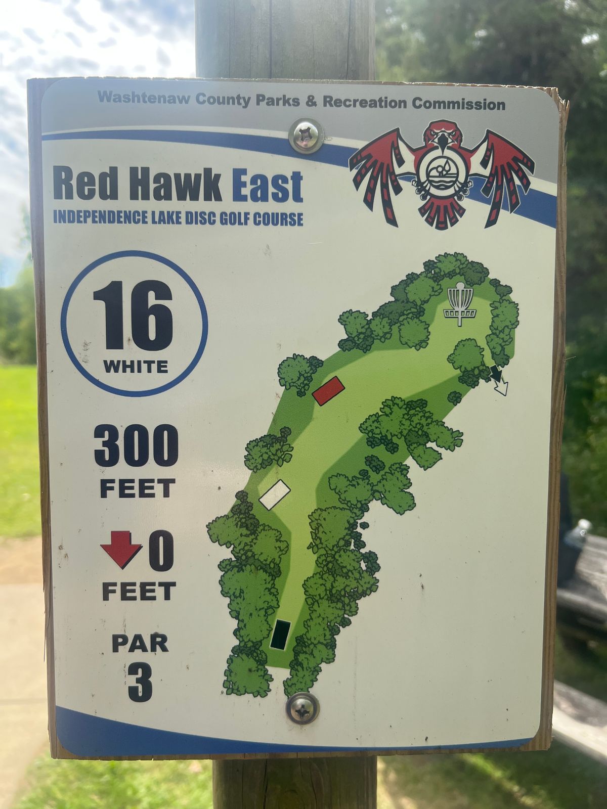 Hole 16 (White) - Hole Sign
