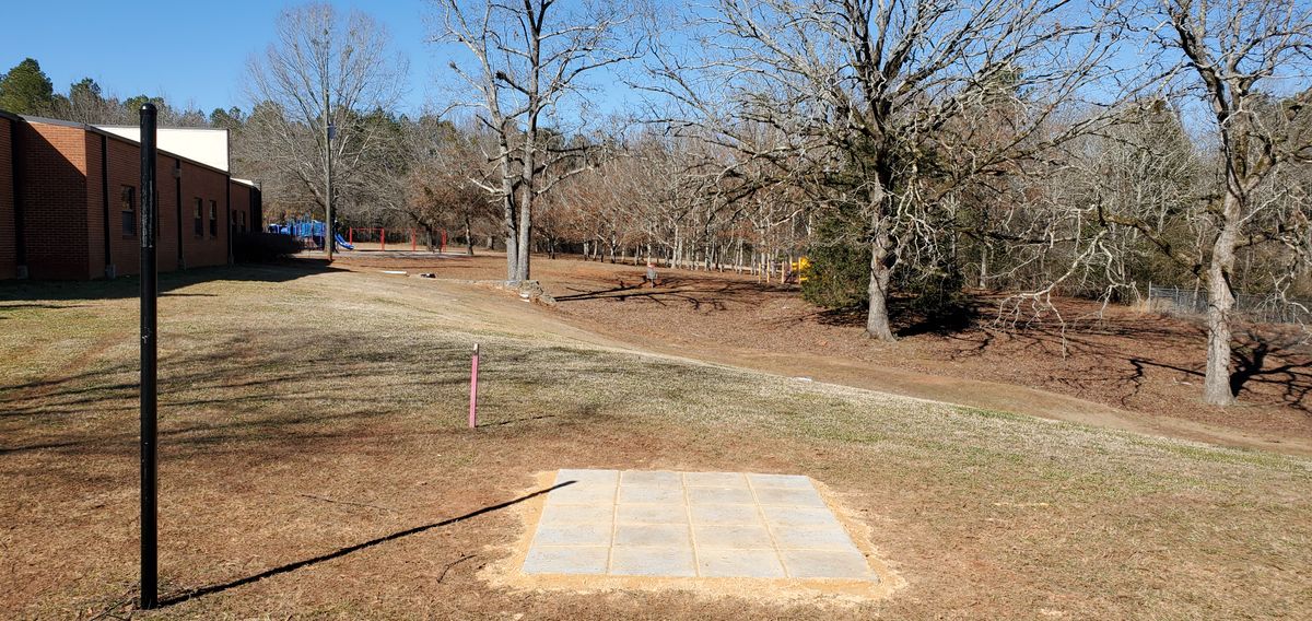 Brand new tee pad on hole #1