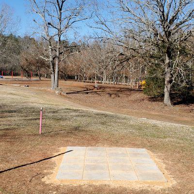 Brand new tee pad on hole #1