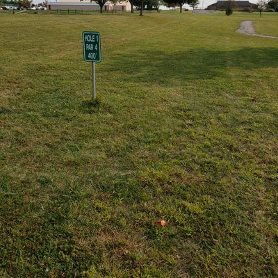 Hole 1. Beware of the tree in the center, it doesn't play nice and return your discs.