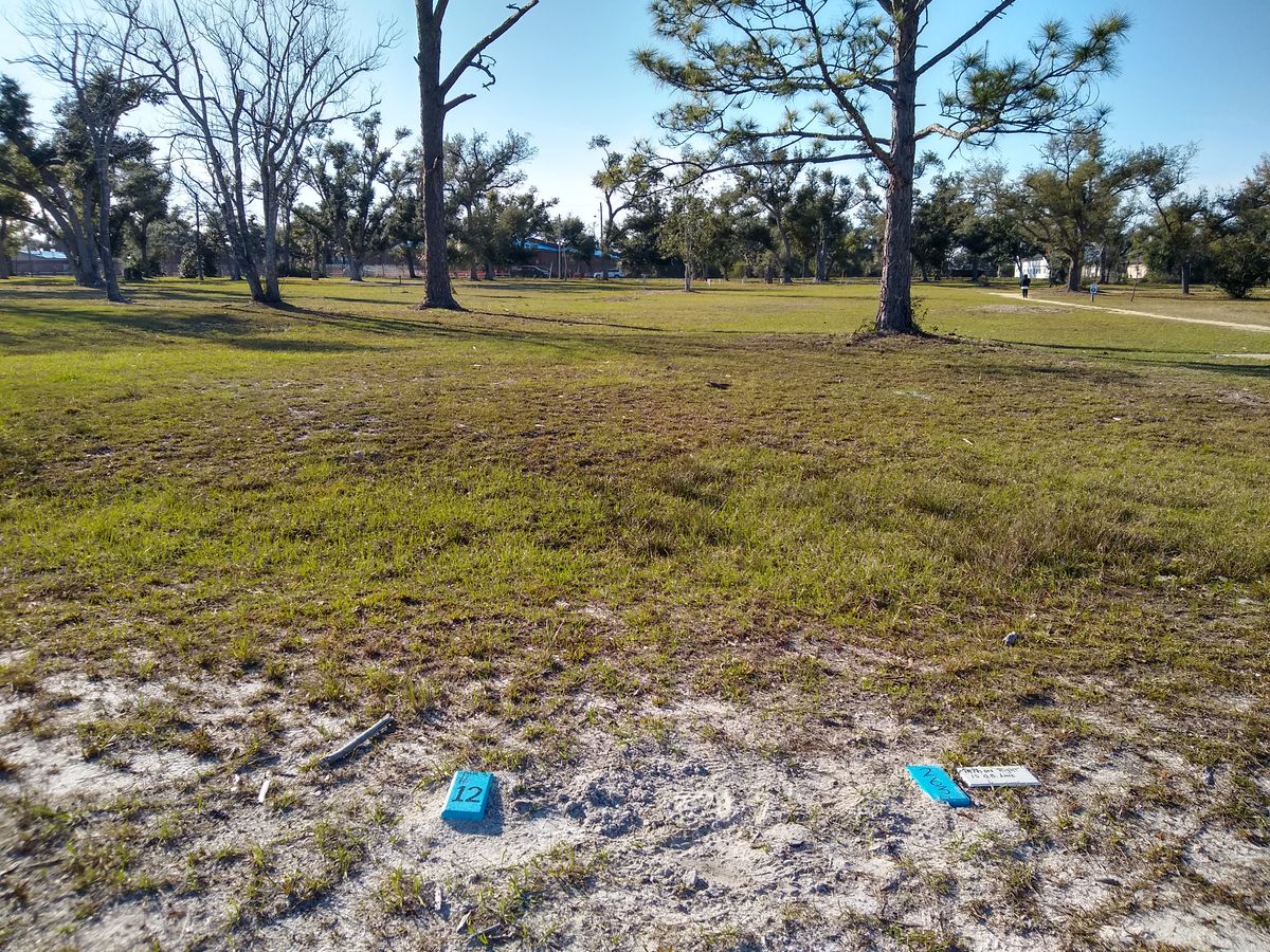 #12, par 3, 263ft (path on rt is out of bounds)