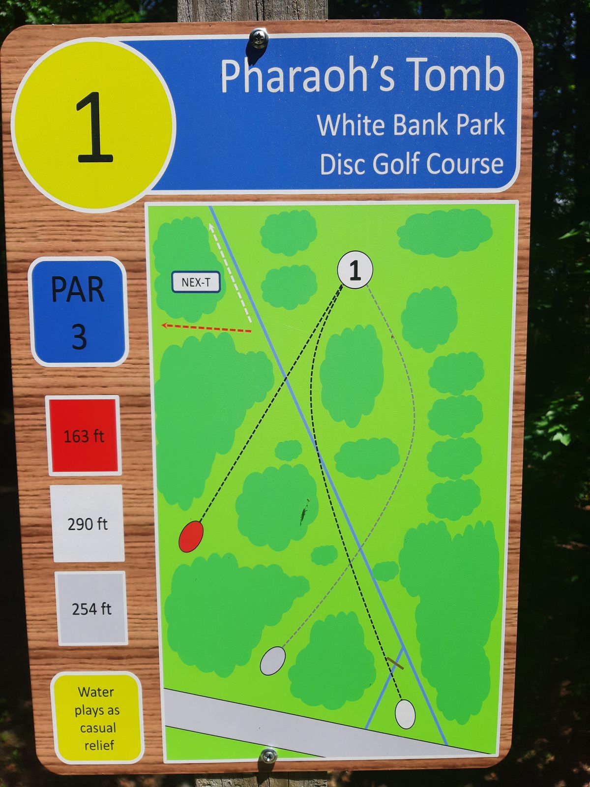 Hole 1 Tee Sign