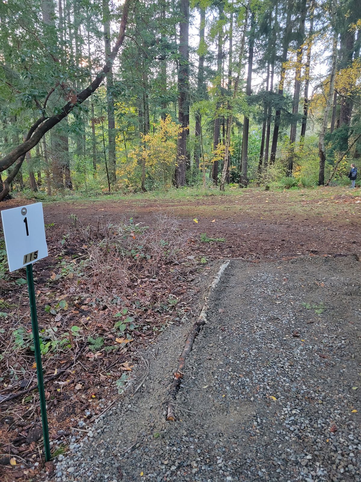 Hole 1 tee. Sw corner of parking lot