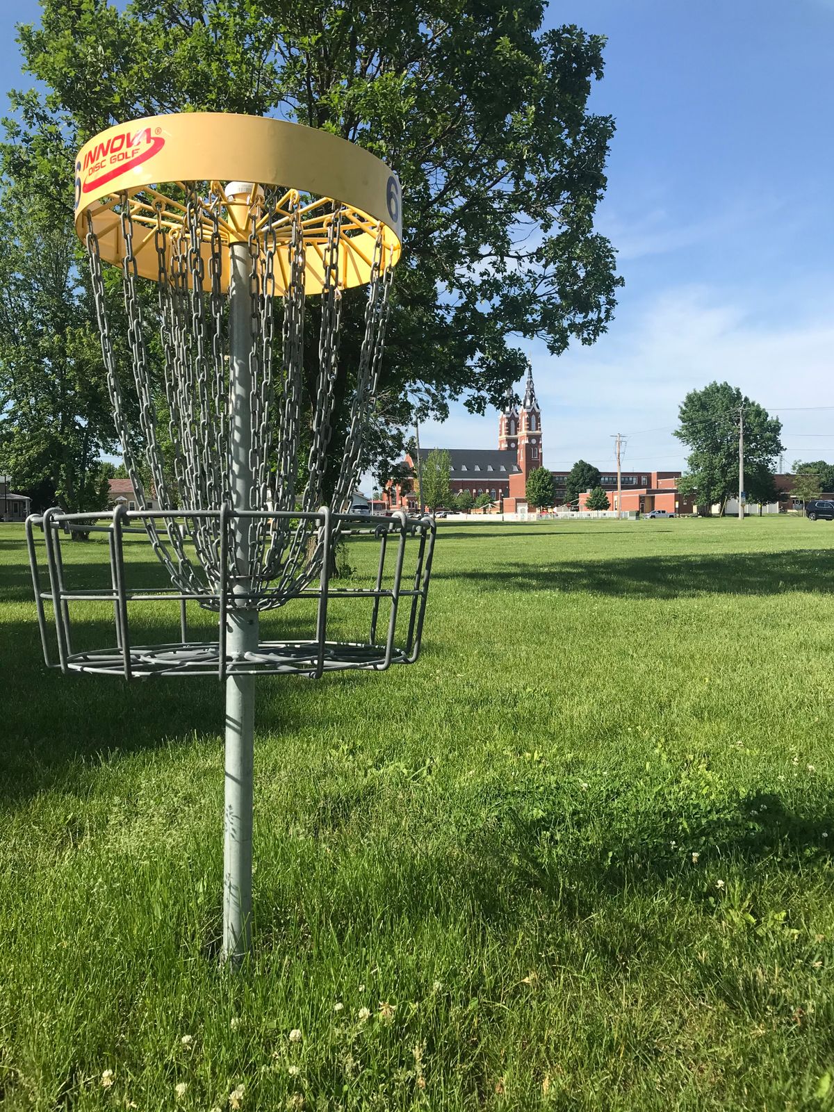 Hole 6 with Basilica of St. Francis Xavier in background.