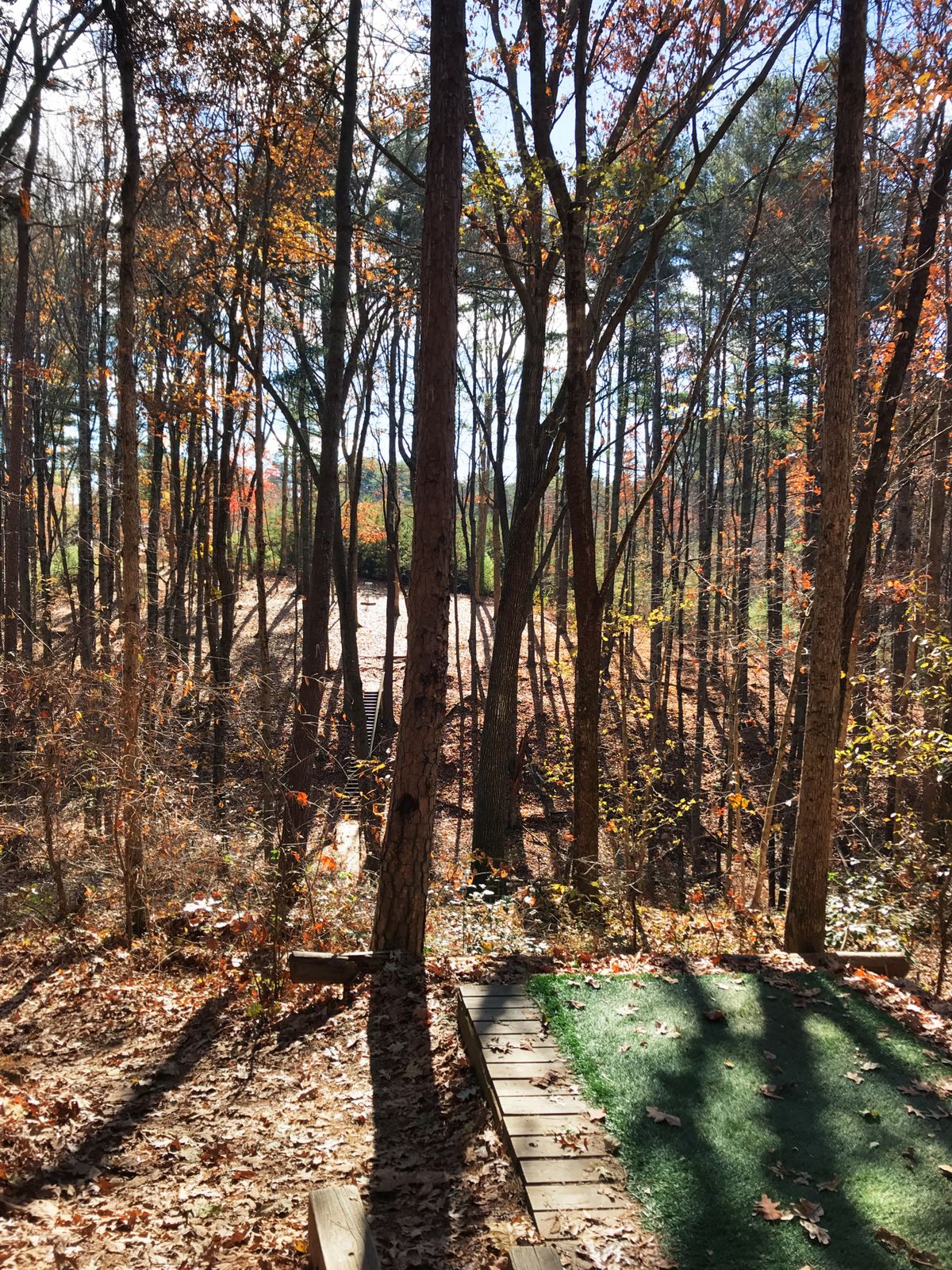 The beautiful hole nine at Richmond Hills, spanning the gap is always a thrill.