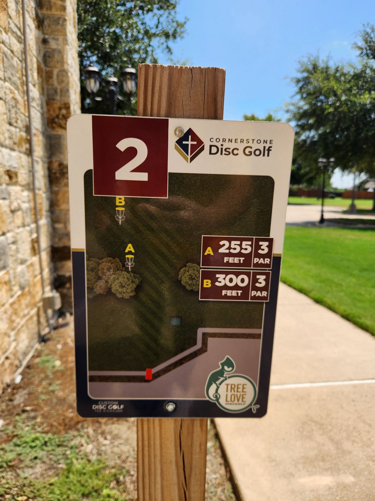 Hole 2 sign