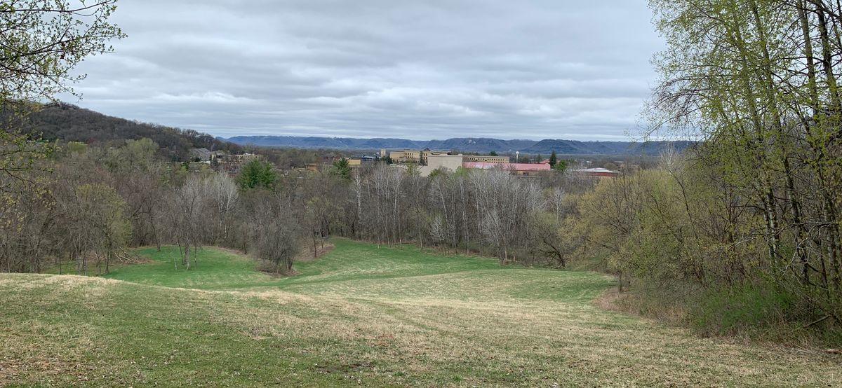 View of Mississippi River valley from 17 tee.