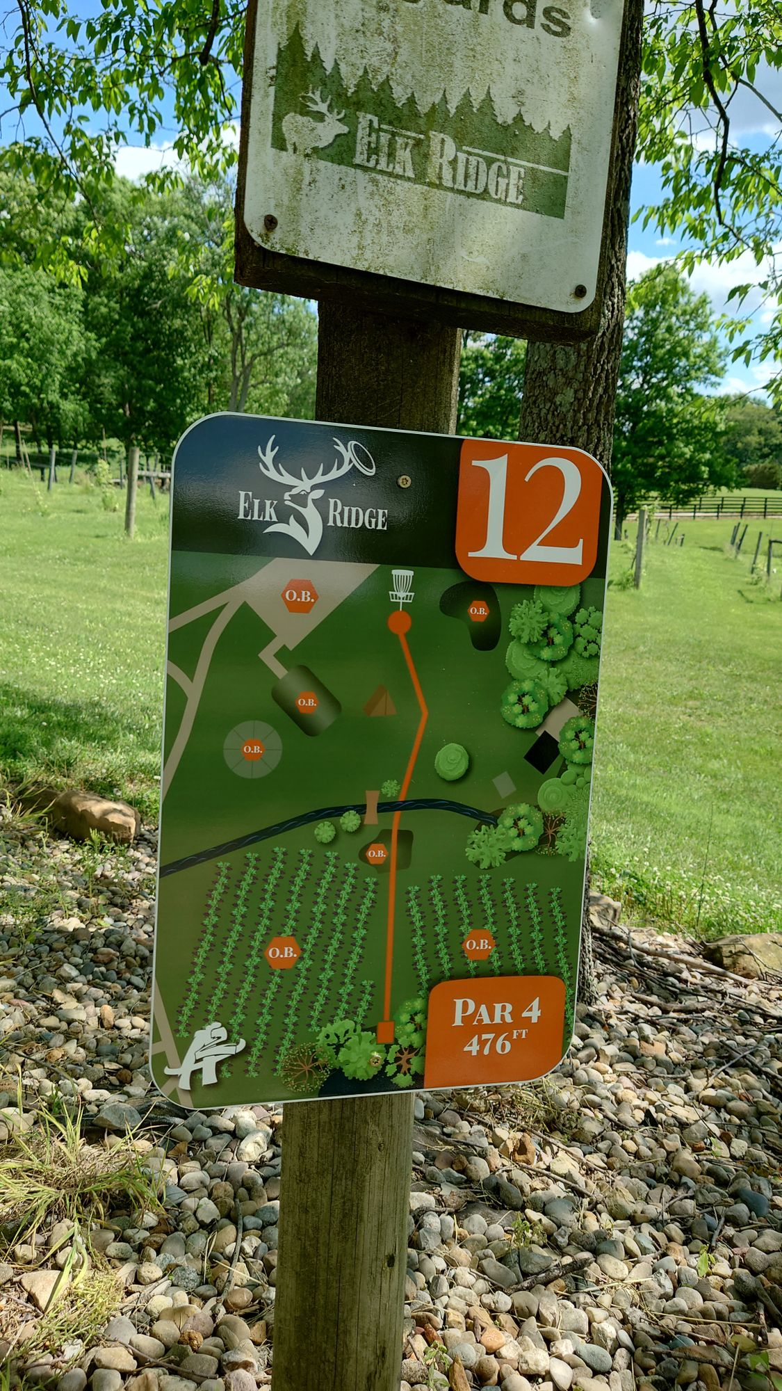 Hole 12 tee sign.