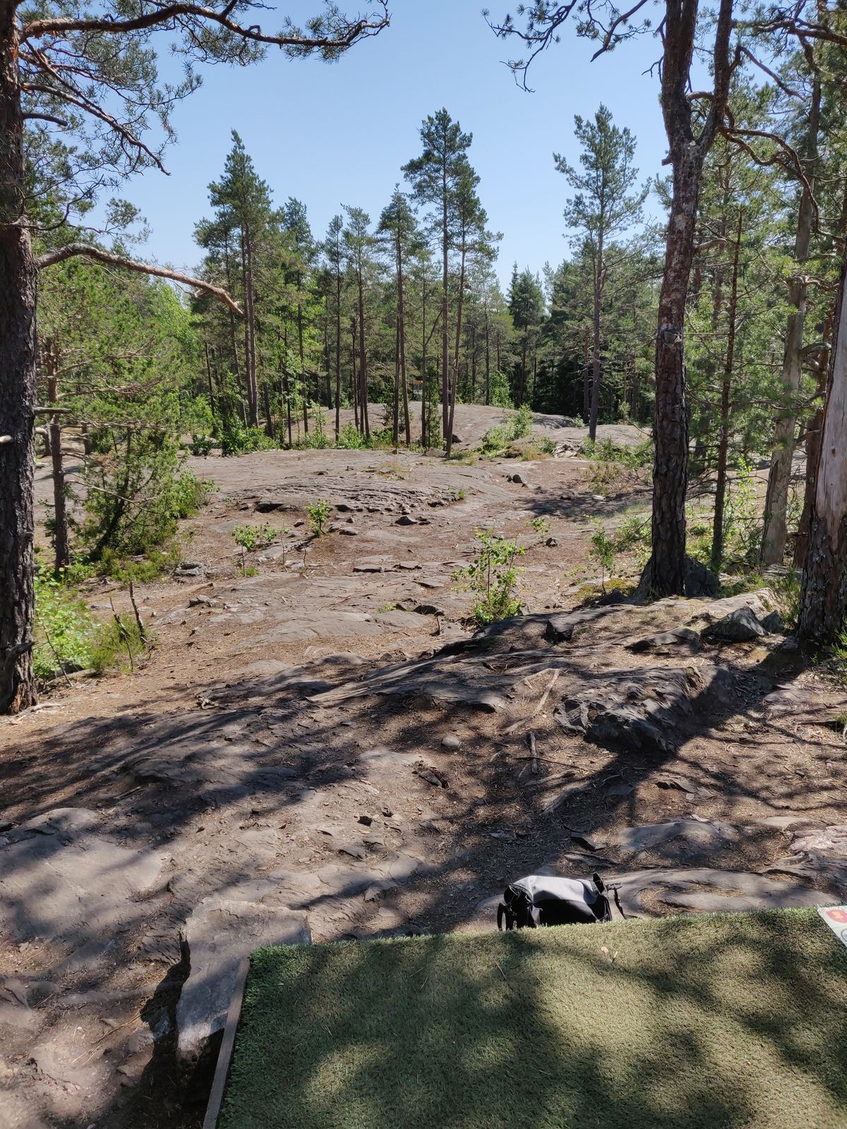 Väylä 9, korin voi erottaa puiden välistä