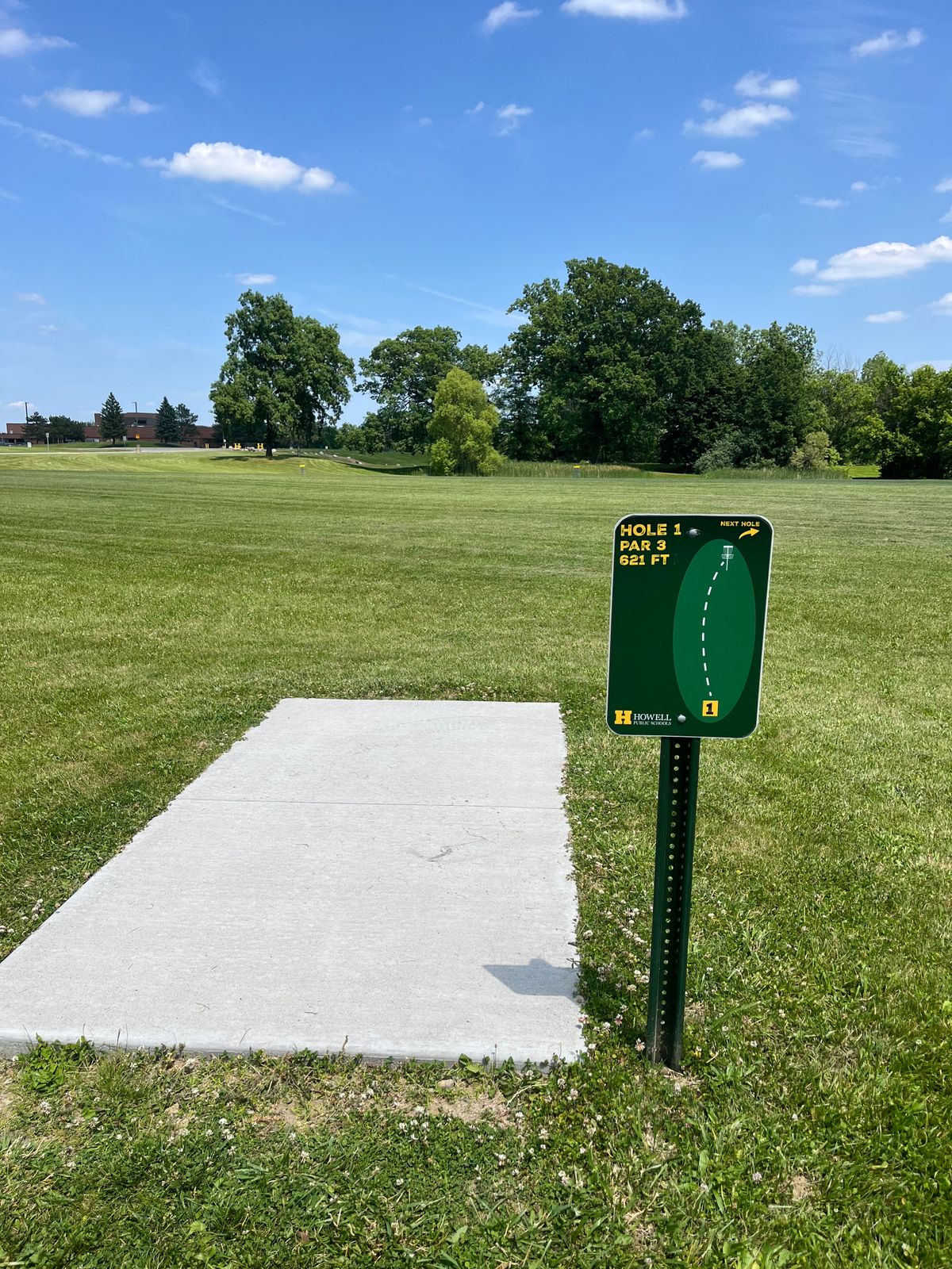 New concrete tee offs and signage.