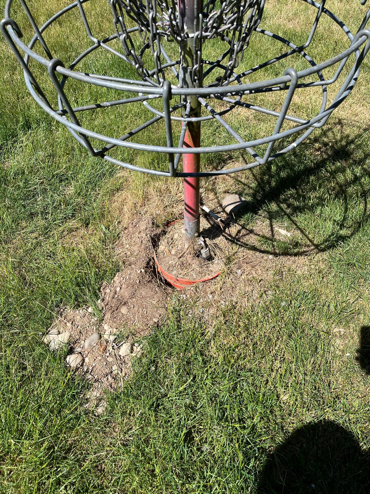 Hole 2’a basket that someone tried to steal.