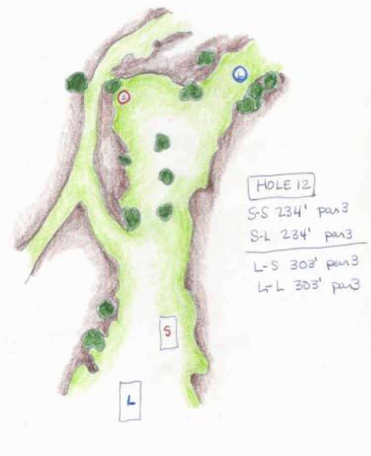 Hole 12 Tee Sign