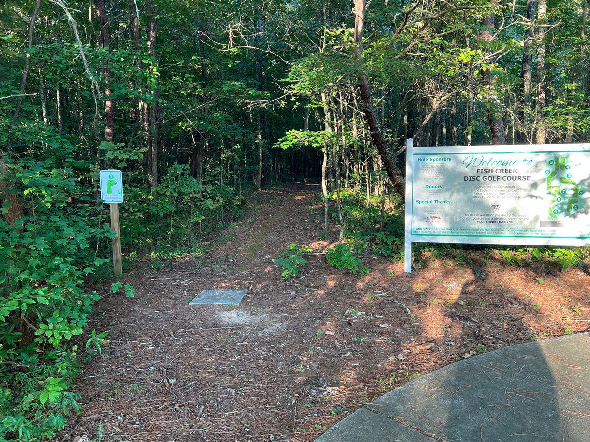 Hole 1 and Course Info Board