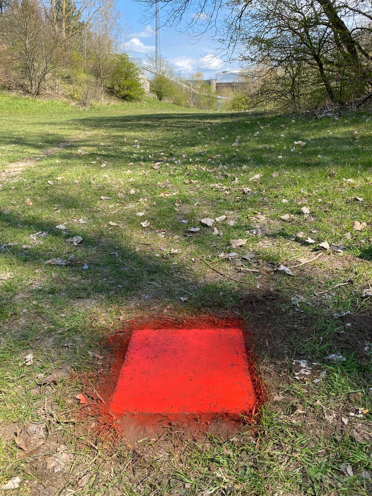Röd tee hål 18